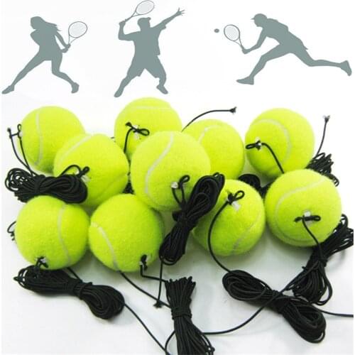 Professional Tennis Training Ball Game Practice Ball With 4m Bungee Cord Rebound Tennis Portable Tennis Training Ball
