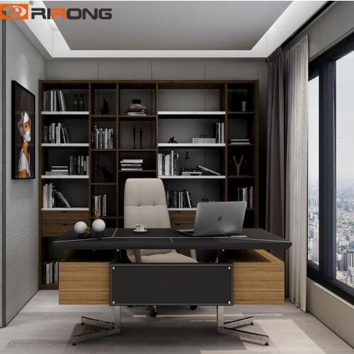 Simple Small 1.6 Meter Modern Home Study Furniture Design Black Wooden Standing Laptop Study Table Writing Table Desk Chair Set