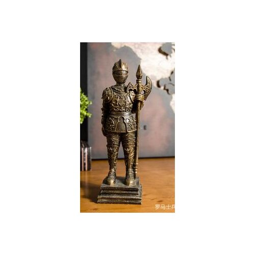 Crafts Home European retro Rome soldiers Creative resin decoration of warriors sculpture garden statue home decoration wedding