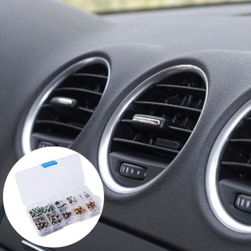 134Pcs AC R134A Valve Core Automotive Car Air Conditioning Cores Needles Repair Kit Heat Resistant