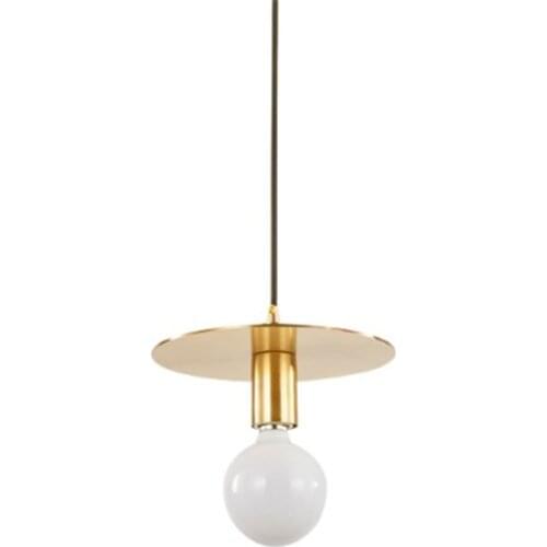 Nordic minimalist bedroom bedside lamp modern brass pendant light fly disc shape lighting fixture