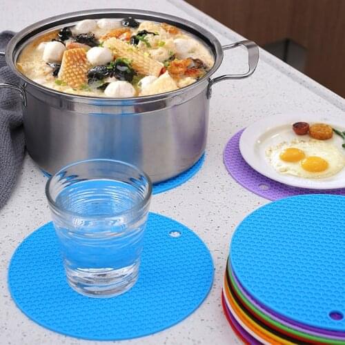 Table Placemat Heat-Resistant Silicone Coaster Non-slip Pot Mat Table Mats Kitchen Accessories Coffee Mug Cup Coasters