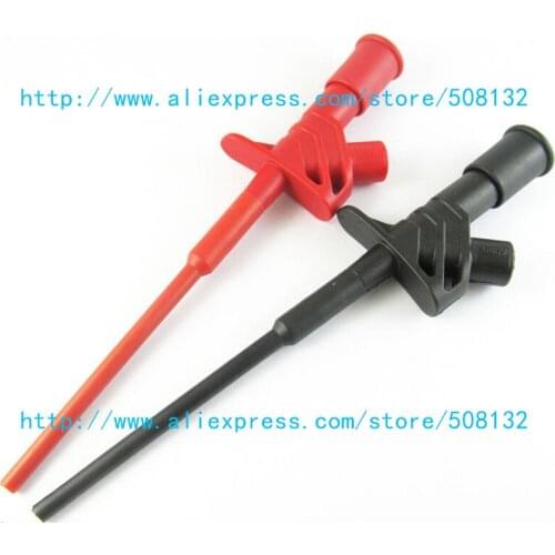 TP169 1000V 10A Spring Loaded Push Open Clip Hook on Meter Test Probes Red+Black,Spring Loaded Push Open Clip Hook 12-0002