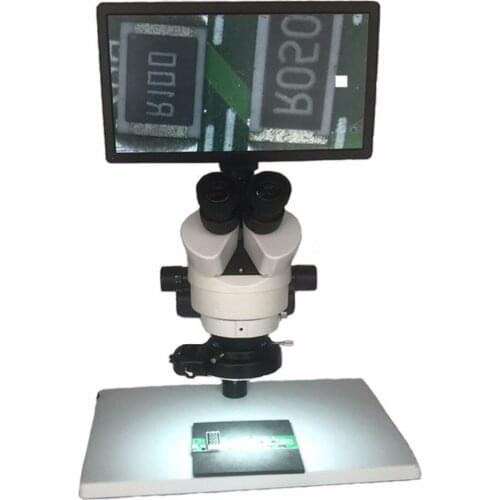 3.5X 7X 45X 90X trinocular stereo microscope +11.6" HDMI USB digital monitor tablet microscope camera +0.5X 2.0X barlow lens