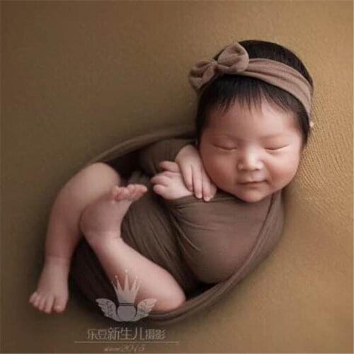 High quality 35*160cm Newborn stretch knit Jersey Wrap Newborn Photography Props Baby Photo Shoot Accessories
