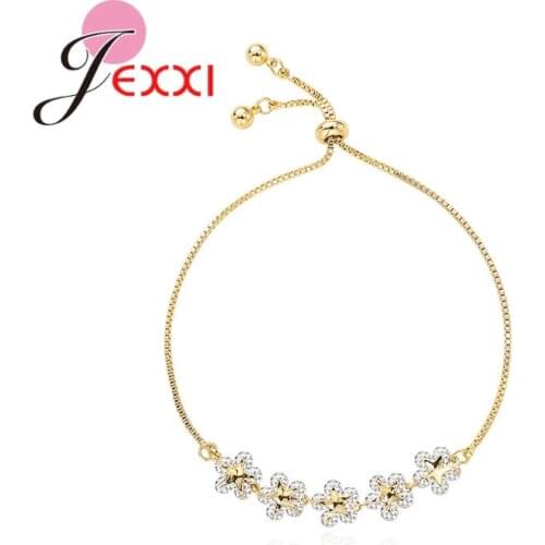 New Arrival Women Girls Fashion Wedding Party Jewelry Gifts 925 Sterling Silver Adjustable Size Bracelets Bangles For Sale