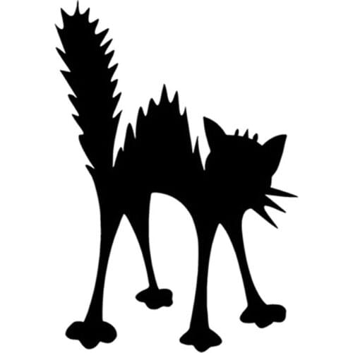 10.3*15CM Shocked Electric Cat Car Sticker Funny Cartoon Car Styling Decorative Decals Automobile Accessories C4-0197