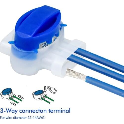 3 Way Wire Connector 314 Connection Terminal Outdoor Electrical Automower Robotic Lawn Mower Garden Phone Wire Terminal