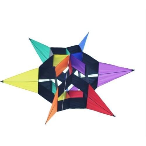 3D single sport kite Diamond shape kites for adults chinese kite flying outdoor games rainbow toys sport fun factory diamond