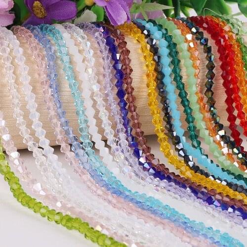 50-110pcs 4mm Mixed Color icone Austria Crystal Beads charm Glass Beads Loose Spacer Bead for DIY Jewelry Making