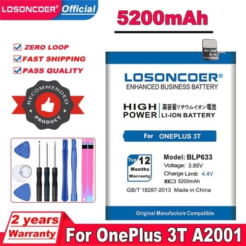 4900mAh BLP597 BLP637 BLP607 BLP633 BLP613 Battery For OnePlus 3 One Plus 3 2 A2001 5 X 3T A3010 Mobile Phone Battery