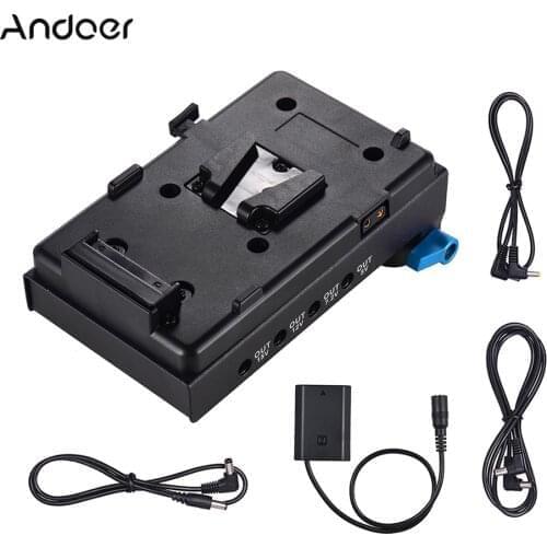 Andoer V Mount V-lock Battery Plate NP-FZ100 Battery Adapter for BMCC BMPCC Sony A7III A9 Camera for Monitor Recorder Microphone