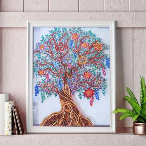 5D diamond painting special shape diamond embroidery tree rhinestone paste diamond DIY handmade cross stitch mosaic gift