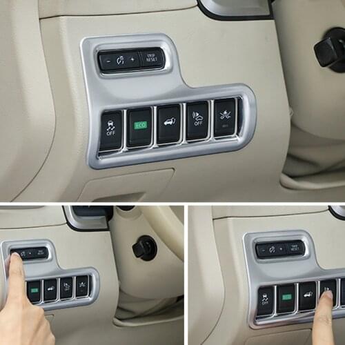 Car ABS Head light Headlight Switch Button adjustment decoration cover For nissan murano 2015-2019 auto accessories car styling