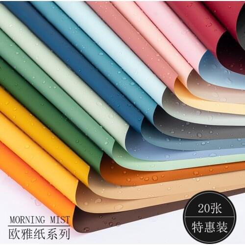 Flower Wrapping Paper Double-sided Two-color Ouya Paper Flower Shop Floral Packaging 20 Sheets Wholesale