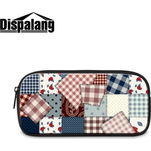 Dispalang Newest Fashion Cosmetic Bags for Girl Pretty Womens Clutch 3D Printing Striped on Makeup Case for Lady Custom Picture