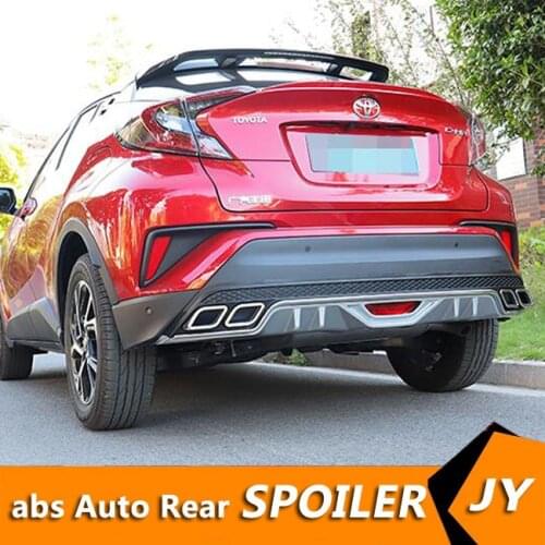 For TOYOTA CHR Body kit spoiler 2018-2020 CH-R BACK ABS Rear lip rear spoiler front Bumper Diffuser Bumpers Protector