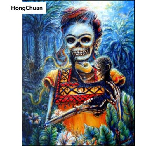 "Skull and Monkey" Fast Delivery 5D DIY Square/Round Diamond Painting Diamond Mosaic Cross Stitch Home Decoration Christmas Gift