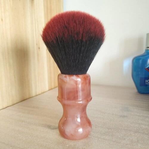 Dscosmetic 26mm red tip synthetic hair Knot shaving brush with Resin Handle