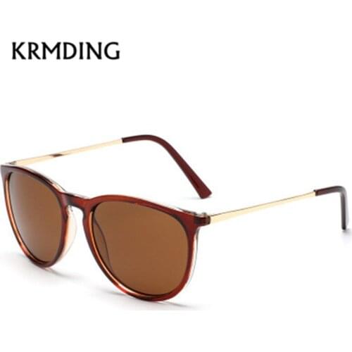 KRMDING 2019 Fashion retro ladies sunglasses new men women sunglasses retro alloy frame classic brand designer shadow Oculos