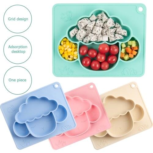 Cartoon Food Container Suction Cup Baby Eating Tableware Non-slip Dinner Plate Eating Dinnerware Anti-Hot Training Plate