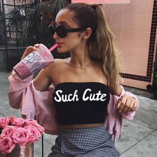 NEWDISCVRY 2020 Fashion Casual Summer Femme Tees Camisole Tube Top Strapless Sexy Mini Short Crop Tops Bandeau Bra Boob Corset