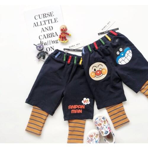 Tonytaobaby New Autumn Dress for Boys and Girls Cartoon Striped Cotton Pants Casual Boys Pants Girls Pants