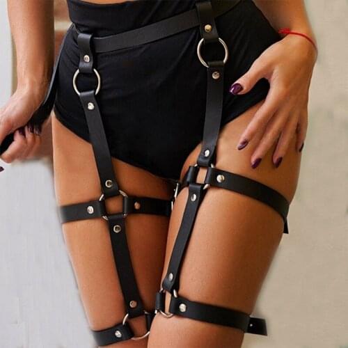 New sexy women Garter Sets Leather belt Body Bondage Sculpting Harness Set Waist Belt Straps Corset Suspenders Dress Belt