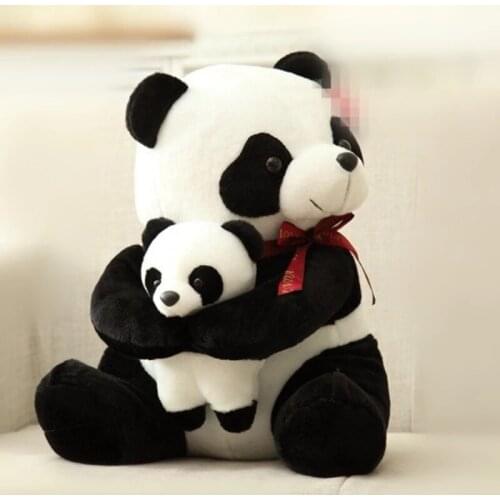 New Style Father Panda With Baby Plush Toy Kids Soft Small Stuffed Animal Plush Doll Cartoon Bear Toys