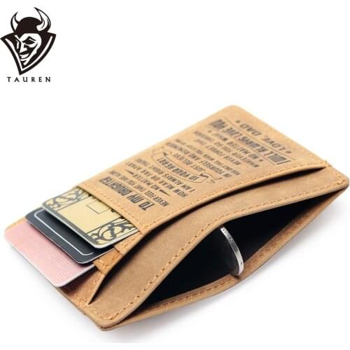 Parent Gift Card Bag Multi-Slots RFID Blocking Genuine Leather Holder Crazy Horse Organ