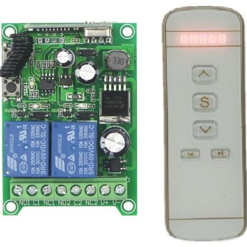 DC12V 24V 36V 48V Motor Garage Door Projection Screen / shutters Digital Display Intelligent RF Wireless Remote Control switch