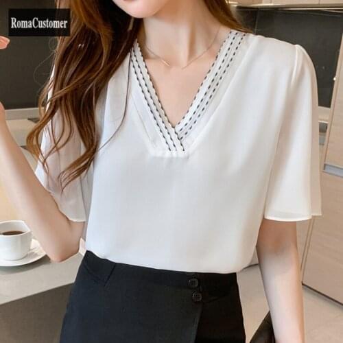 Женские шифоновые рубашки RomaCustomer China At AliExpress