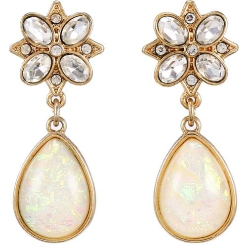 Acrylic Stone Earrings Luxury Water Drop Ear Irregular Metal Geometric Dangle Earrings for Women Gift Jewelry Earrings Wholesale