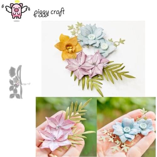 Piggy Craft metal cutting dies cut die mold Daffodil decoration Scrapbook paper craft knife mould blade punch stencils dies