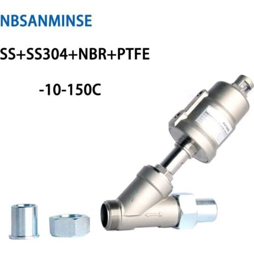 JDF200S015NCS Angle seat valve sleeve joint type stainless steel SS304 Male thread welded Type Air control Valve