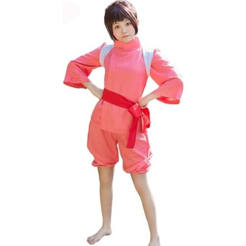 Anime Spirited Away Sen To Chihiro No Kamikakushi Haku Nigihayami Kohakunushi Uniform Cosplay Pink Party Halloween Costume