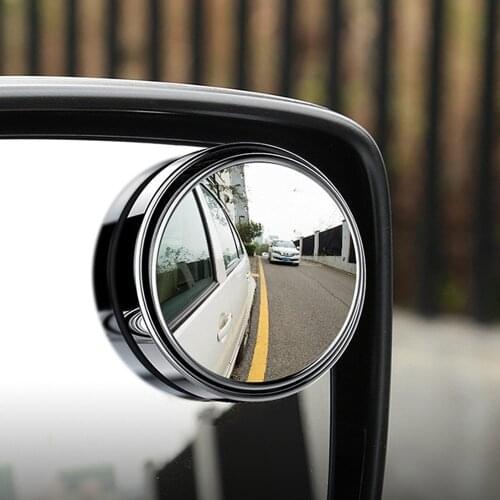 2Picecs Car Reversing Auxiliary Mirror Car Rearview Mirror Car Blind Spot Mirror Adjustable Wide-angle Lens