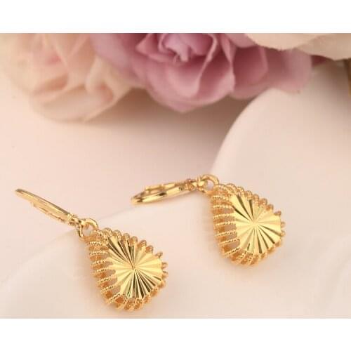 Gold love drop earring Ethiopian/Nigeria/Kenya /Ghana Gold color Dubai african Arab Middle Eastern Jewelry Mom Gifts