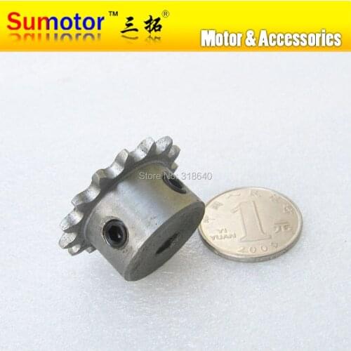 04C 15T 15Teeth Pitch 6.35mm 1/4" Bore 6mm 8mm IndustrialTransmission Driving Single Sprockets DIY engine for motor high quality