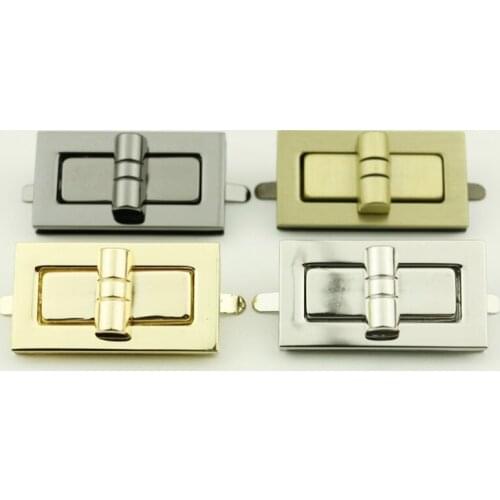 10 Pieces Luggage hardware accessories Die-cast twist lock Mortise rectangular lock Bag and handbag large locks
