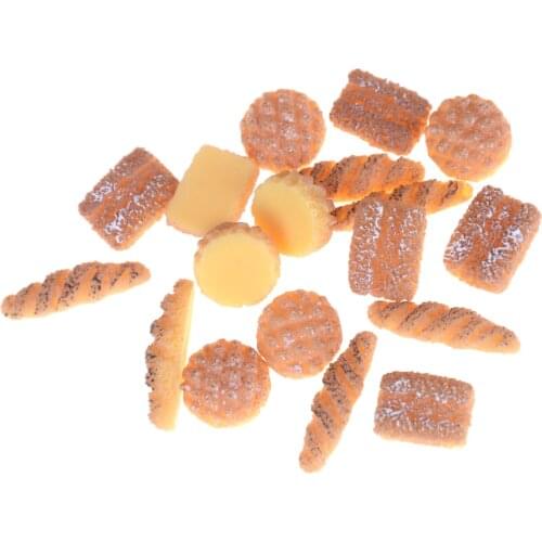 6PCS/lot Mini Artificial Bread 1:12 Dolls House Miniature Bakery Bread For Kitchen FoodItems Scale Dolls Accessories