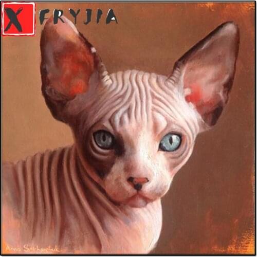 Diamond painting Animal art Sphynx full square drill diamond embroidery round diamond mosaic DIY rhinestone painting home decor