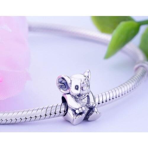 Berloque 925 Sterling Silver Cartoon Animal Elephant Beads Charms Fit Charms Bracelets Jewelry Making
