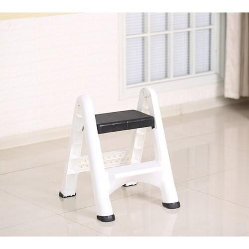 Household Two-step Small Ladder Folding Plastic Step Stool Thickened Multifunctional Ascending Pick-up Portable Car Wash