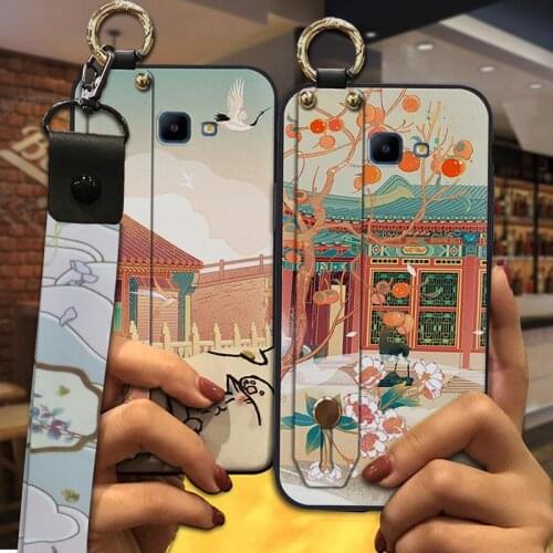 Phone Holder Fashion Design Phone Case For Samsung Galaxy J4 Core/SM-J410G Soft Wristband Cover TPU