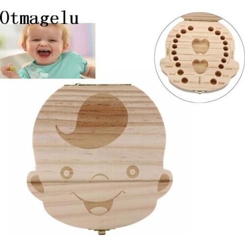 Baby Milk Tooth Storage Box Case Organizer For Baby Save Teeth Wood Box Collect tooth Case Holder as a Gift For Kid Boy Girl