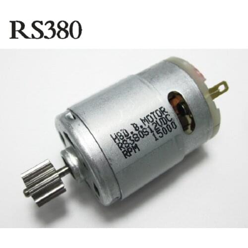 RS380 with gear electric car remote control toy DC drive motor electric car motorcycle small motor 12V 15000RPM