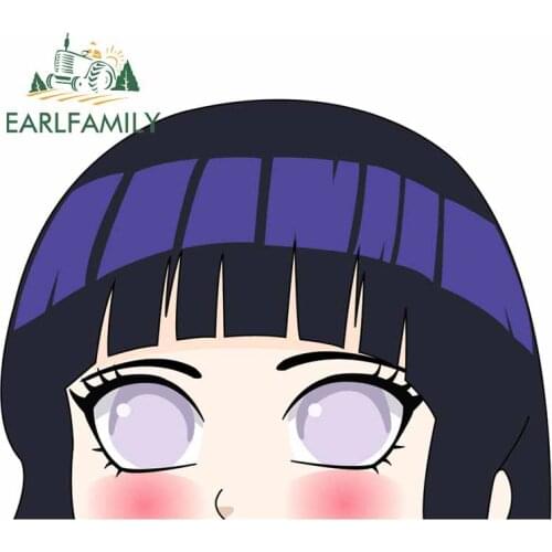 EARLFAMILY 13cm x 9.9cm for Ninja Hinata Peeker Car Stickers Occlusion Scratch Custom Printing Waterproof Vehicle Decal