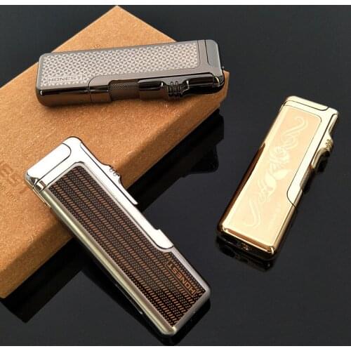Honest Windproof Jet Flame Torch Cigarette Cigar Butane Gas Refillable Lighter without gas fuel
