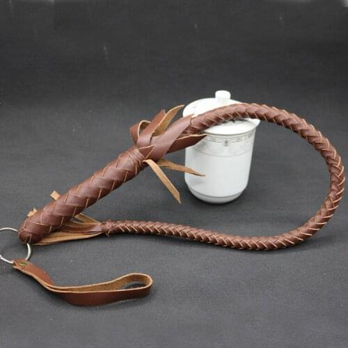 Pure Leather Whip Horse Riding Dance Self-defense Whip Martial Arts Whip Movie And TV Props Riding Crops
